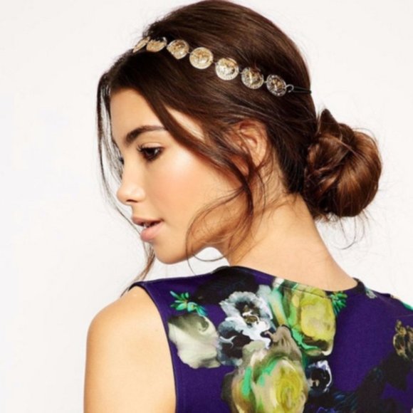 Gold Coin Boho Headband - Picture 1 of 3